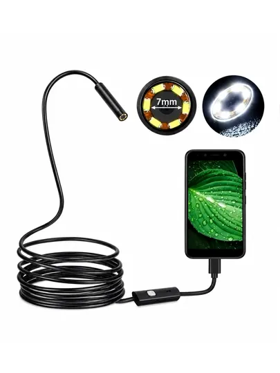 Эндоскоп камера 7мм с LED подсветкой для смартфона - Диагностическое оборудование
