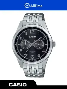 Часы мужские Casio Collection MTP-E340D-1A / Часы наручные кварцевые серебряные с браслетом металлические