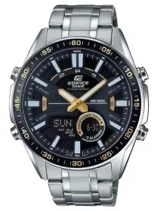 Часы наручные мужские кварцевые CASIO EFV-C100D-1B, касио часы мужские секундомер сплит-хронограф таймер подсветка будильник календарь стальной браслет