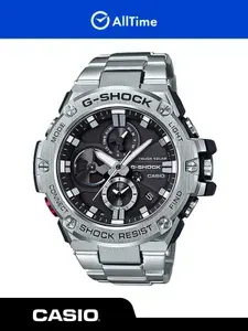 Часы мужские Casio G-Shock GST-B100D-1A / Часы наручные водонепроницаемые кварцевые спортивные серебряные