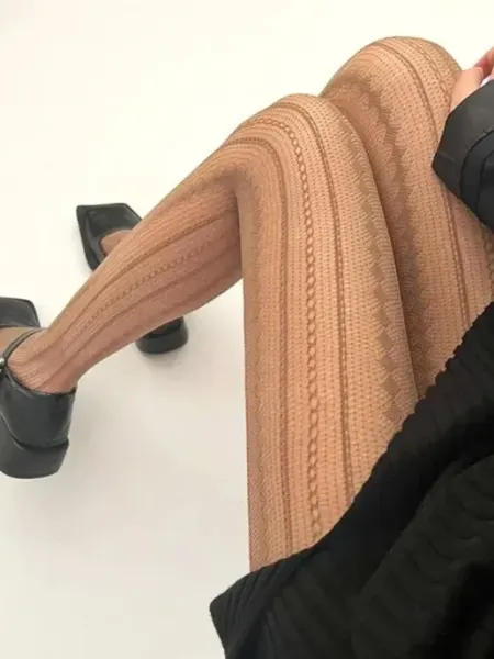 Колготки ажурные в сетку finesse