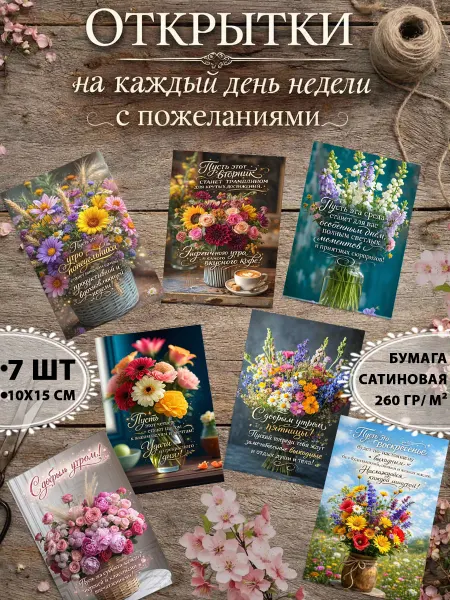 Открытки на каждый день недели с пожеланиями
