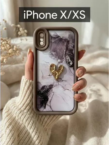 CRAZY CAT Чехол на iphone X XS Мрамор