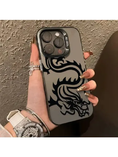 Чехол на 12 золотой контурный дракон IPHONE