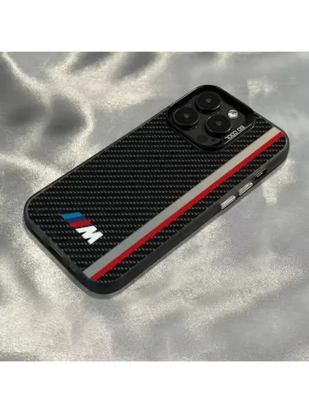 Чехол на IPHONE 13 14 чёрный карбон М
