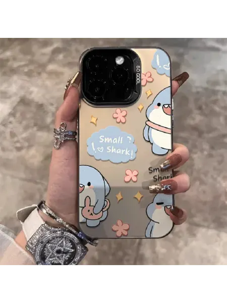 Чехол на IPHONE 13 14 чёрный Маленький Шарк