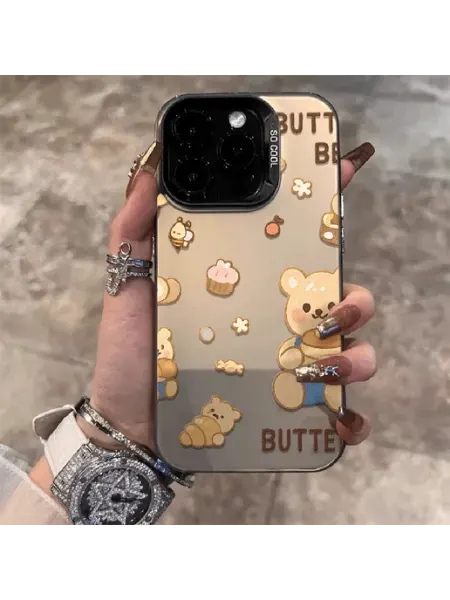 Чехол на IPHONE 13 14 чёрный медвед пастриес