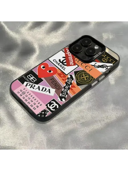 Чехол на IPHONE 15 чёрный Гуччи Суприм