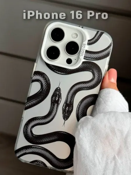 Чехол на iPhone 16 Pro с принтом змеи Gool It's Gars