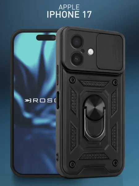 Чехол на Apple iPhone 17 с защитой камеры, противоударный Rosco