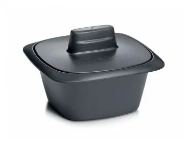 Кокотница Tupperware "УльтраПро", пластик, для СВЧ, для духовки, 500 мл, черная