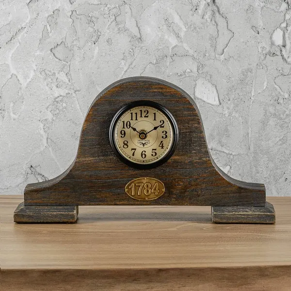 Часы настольные деревянные интерьерные Decor of today 31х6х17, коричневый