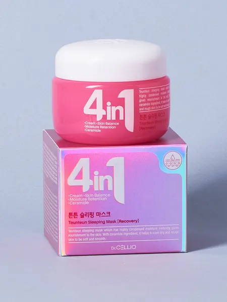 Dr. CELLIO Укрепляющая ночная маска для лица с керамидами 70 мл Dr. G50 4 IN 1 Teunteun Sleeping Mask Ceramide