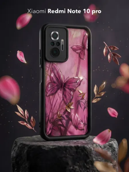 Чехол с высокими бортами и принтом на Redmi Note 10 Pro ЧЕХОЛБЕРИ
