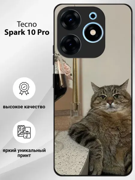 Чехол на spark 10 про кот TECNO
