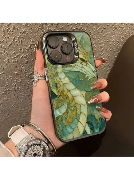 Чехол на 12 чёрный дракон стекло IPHONE