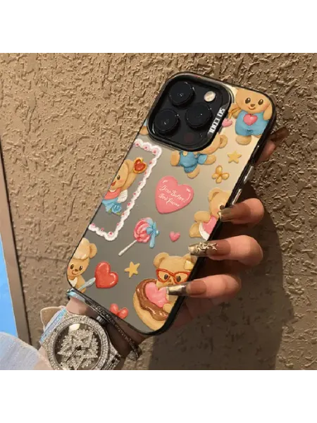 Чехол на IPHONE 13 PRO чёрный медведь 3