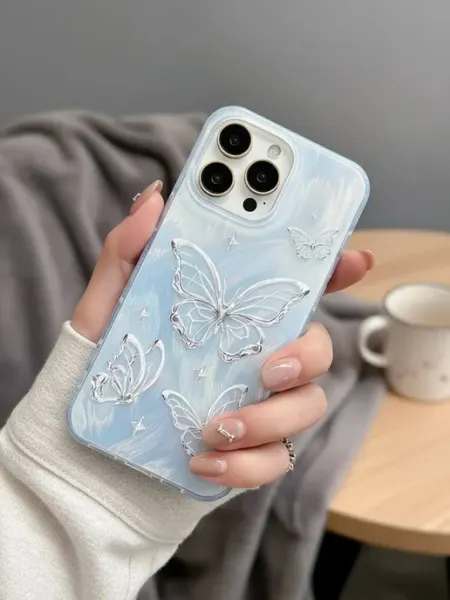 Чехол на iphone 16 pro max с Бабочками CRAZY CAT