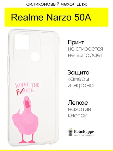 Чехол для Realme Narzo 50A, серия Clear КейсБерри.