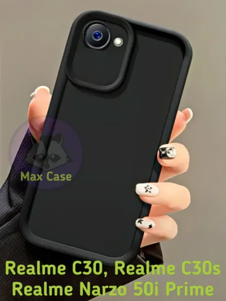 Чехол на Realme C30 на Narzo 50i Prime черный с бортом Max Case