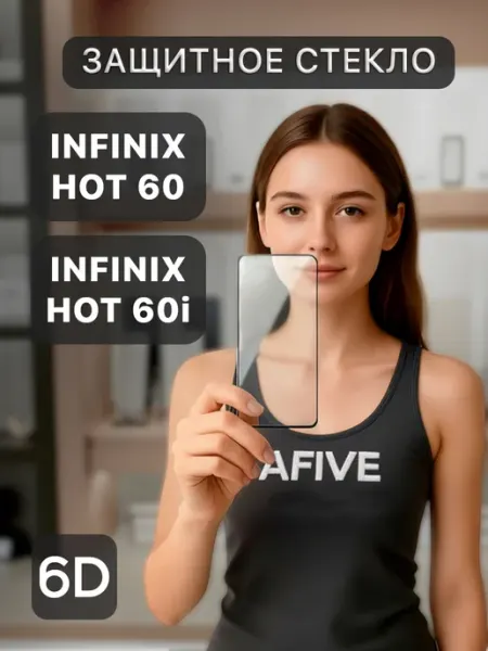 Защитное стекло 6D на Infinix Hot 60 60i a-five