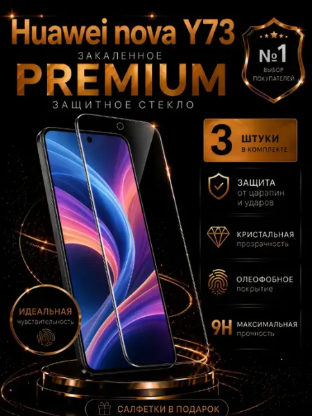 Защитное стекло на Huawei nova Y73