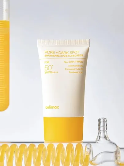 Солнцезащитный осветляющий крем для лица Celimax Pore+Dark Spot SPF50+