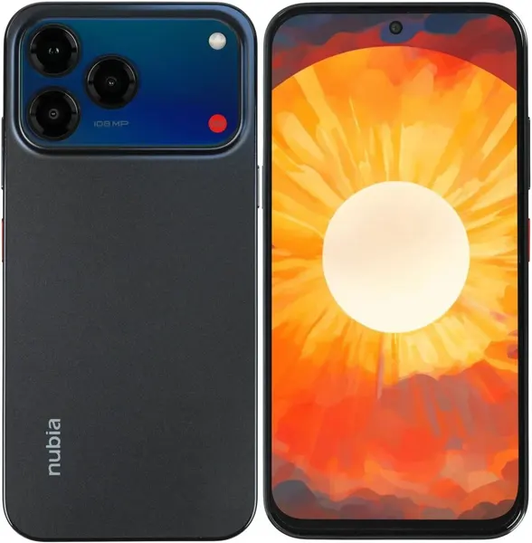 6.75" Смартфон Nubia V80 Pro 8/256 ГБ, 1940x900, IPS, 120 Гц, 5000 мА*ч, черный