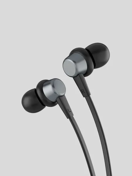 Наушники проводныеStereo Blaze для телефона (iOS/Android) с микрофоном (mini jack 3.5 mm), графит, Deppa 44221
