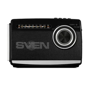 SVEN SRP-155 Радиоприемник с аккумулятором и фонарем (Bluetooth, FM, AM, SW), 3 Вт, черный