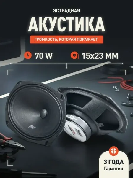 Динамики автомобильные 6х9 AMP MASS FR69P70