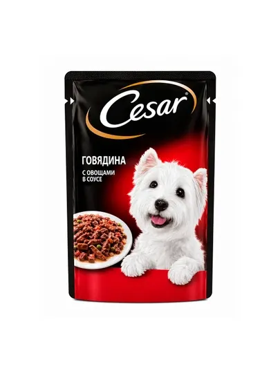 Cesar для собак в соусе говядина