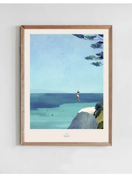 Постер Прыжок - Морской заплыв 3 50x70 onllyart