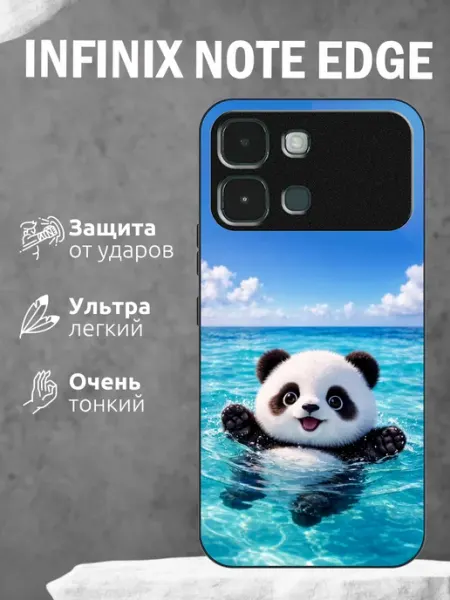Чехол на Infinix Note Edge Панда Li&Va