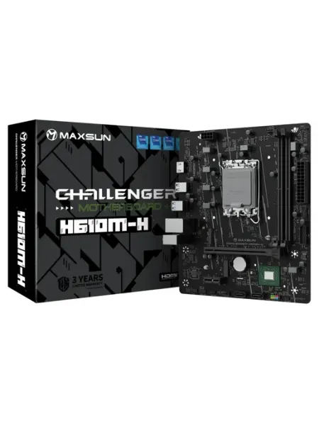 Материнская плата Maxsun Challenger H610M-H V1, DDR4 (LGA1700)