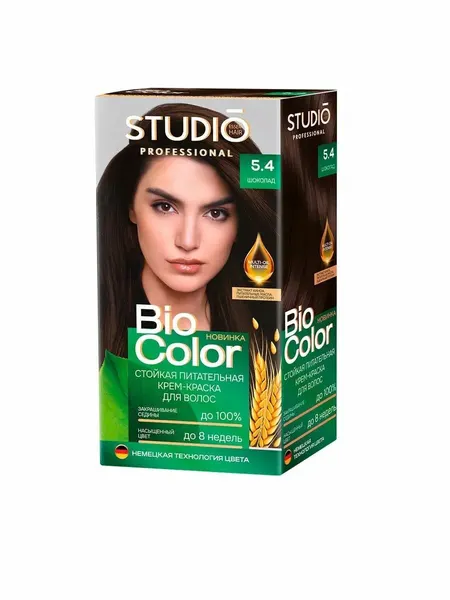 Стойкая крем-краска для волос Studio Professional Biocolor, 5.4 Шоколад, 115мл