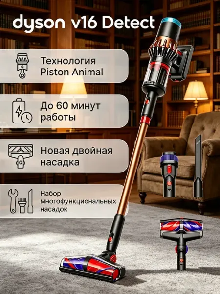 Пылесос беспроводной с влажной уборкой Dyson V16