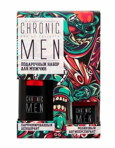 CHRONIC MEN Набор подарочный Strong Дезодорант 2шт, 150мл+50мл