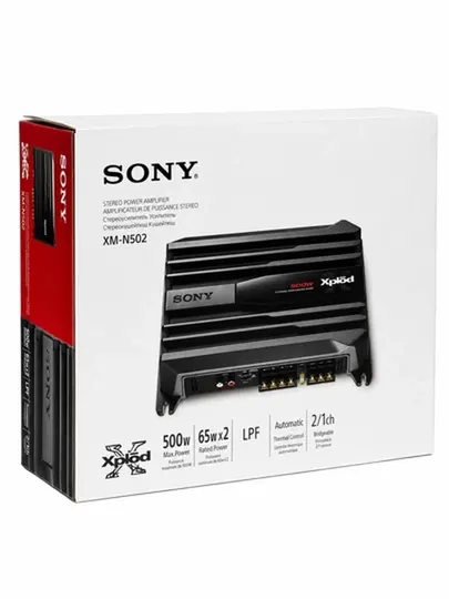 Усилитель для авто акустики SONY Xplod XM-N502, 500 Вт, 2/1-канальный, черный - Усилители для авто