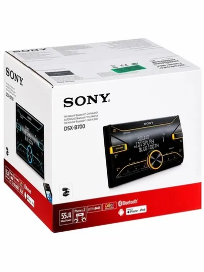 Автомагнитола Sony DSX-B700, Bluetooth, 2-DIN, 4x55 Вт, черная, EXTRA BASS - Автомагнитолы