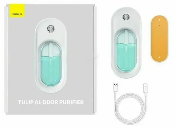 Очиститель, освежитель воздуха Baseus, бесшумный , автоматический Tulip A1 Odor Purifier Белый (ACYX000002)