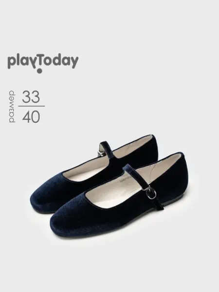 Туфли школьные мери джейн балетки с натуральной кожей PlayToday