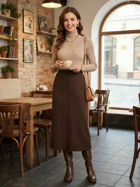 Длинная юбка карандаш офисная VISERDI