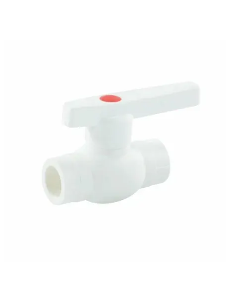 Кран шаровой PP-R белый Дн 20 внутренняя пайка OPTIMA VALFEX VALF 10145020