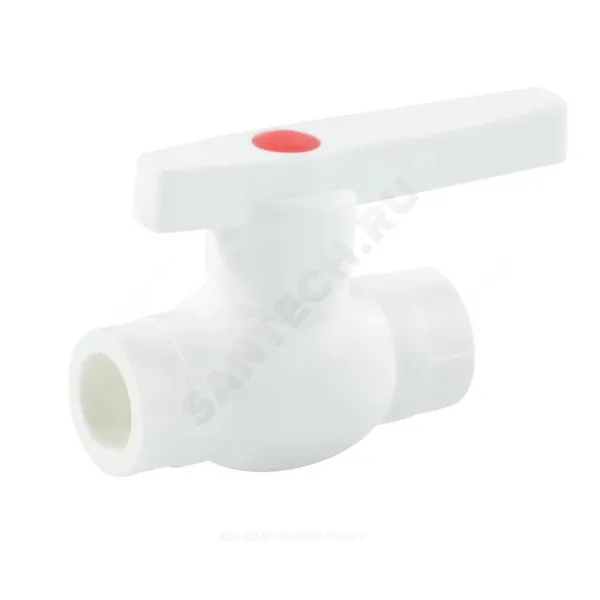 Кран шаровой PP-R белый Дн 25 внутренняя пайка OPTIMA VALFEX VALF 10145025
