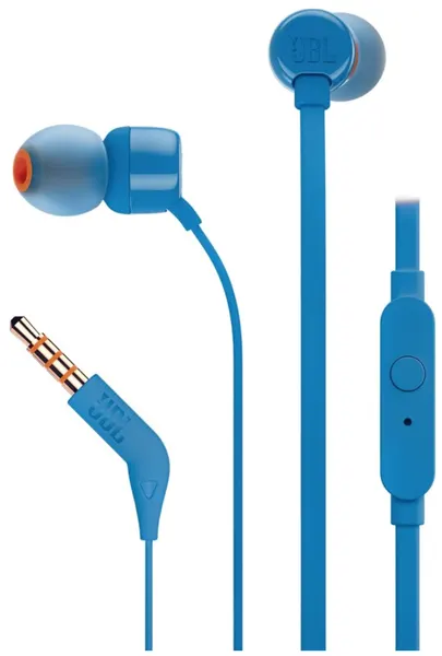 Наушники проводные JBL Tune 110, синий проводные (JBLT110BLU)