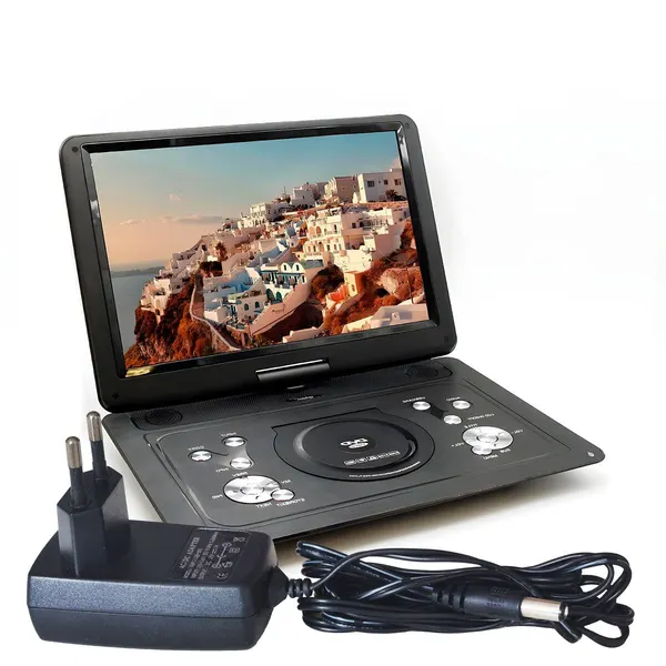 Портативные DVD с телевизором DVB-T2 16" Эплутус EP.1516T (Черн) (Y14165LET), переносной DVD проигрыватель. Экран 16" цветной TFT ЖК. HDMI