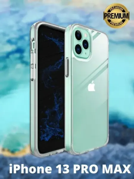 Прозрачный силиконовый чехол для Apple iPhone 13 Pro Max, Ба… SlipCover