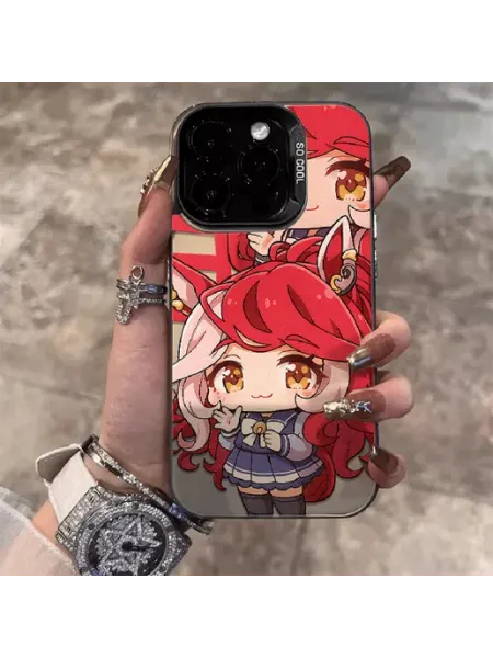 Чехол на IPHONE 15 чёрный аниме персонажи