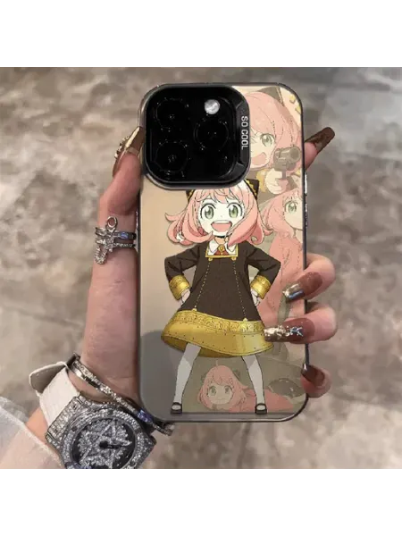 Чехол на IPHONE 15 чёрный аниме спй